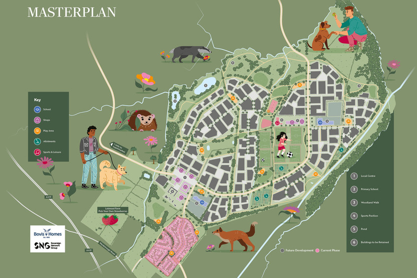 Hestercombe Map King George Park | New Build Homes in Wanborough for Sale, New Houses ...